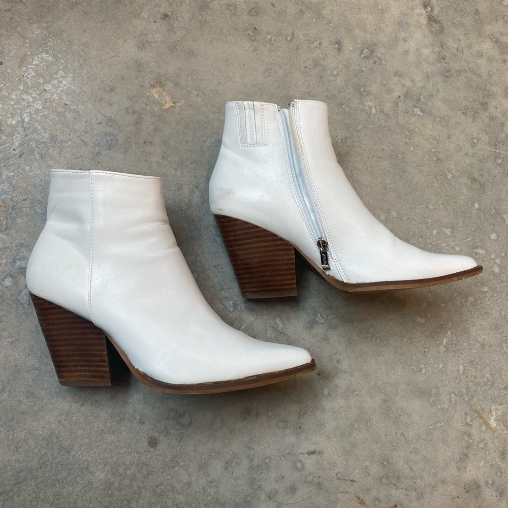 White Western Bootie